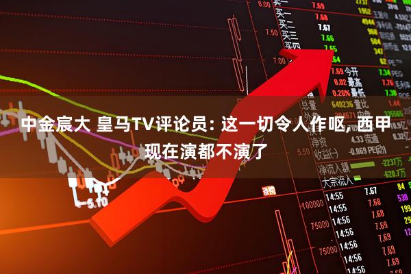 中金宸大 皇马TV评论员: 这一切令人作呕, 西甲现在演都不演了
